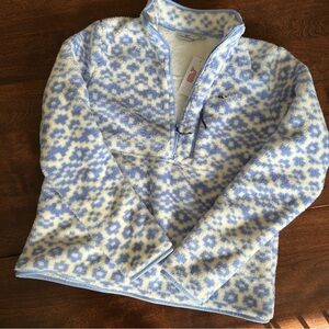 NWT Vineyard Vines Fair Isle Fuzzy Classic Quarter Zip Women’s size S